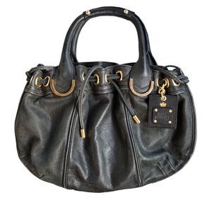 Juicy Couture Vintage Black Leather Bag Y2K Hard to Find Rare